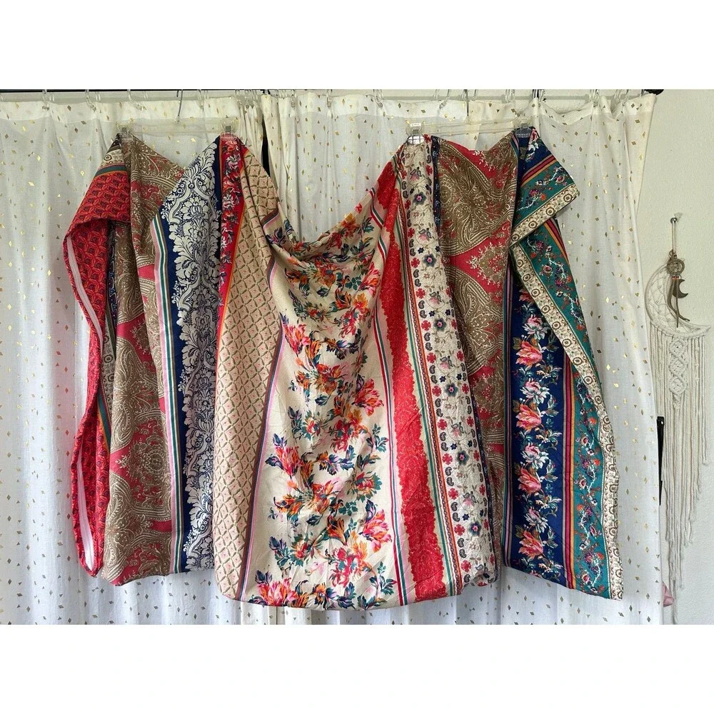 Unbranded Twin Floral Bohemian Mix Media Zipper Duvet Cover One Size